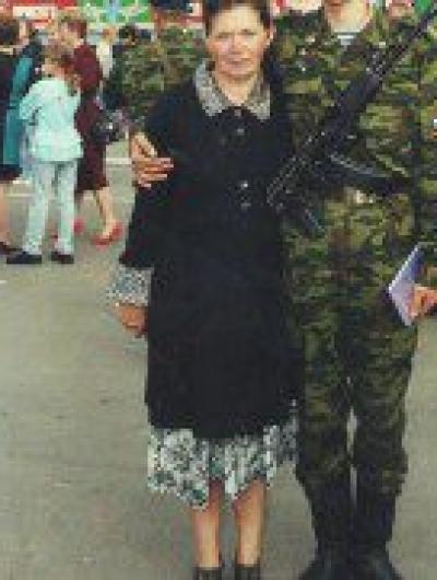 Стефанов с матерью