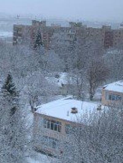 снег
