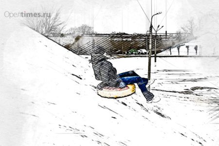 В Орле нет безопасных горок для катания на санках и тюбингах