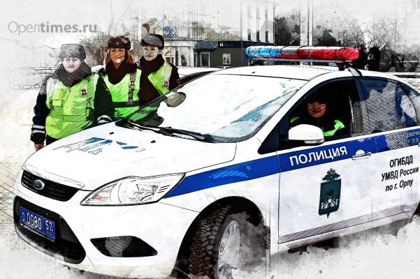 Девушки-автоинспекторы поздравили орловских водителей необычным способом