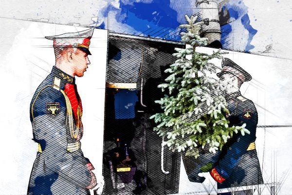 Орловский губернатор Клычков подарил голубые ели войсковой части Преображенского полка