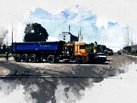 В Орле в районе ГРИННа легковушка влетела под КамАЗ