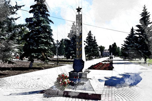 В Кромах открыли памятный знак «Населённый пункт воинской доблести»