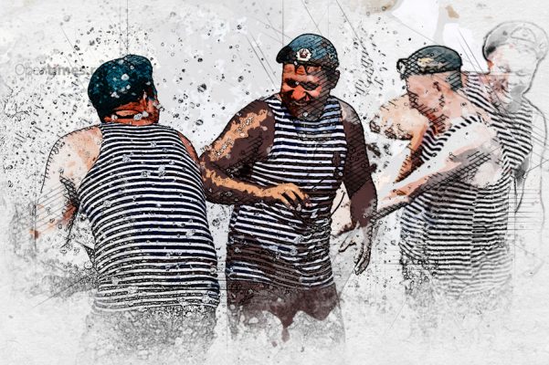 В день ВДВ фонтаны Орла охраняет полиция