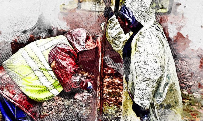«Зеленстрой» в Орле высаживает деревья под дождём
