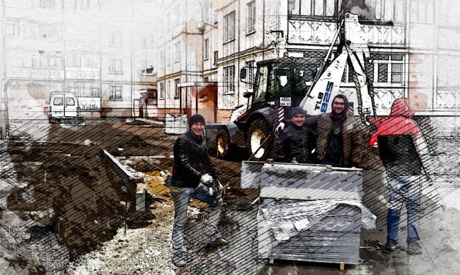 Общественники пожаловались на ремонт двора ул. Комсомольской в Орле