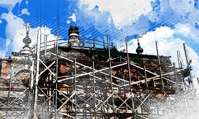 На храм в Покровском районе Орловской области установили купола