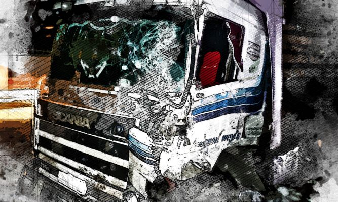 Под Орлом в массовом столкновении автомобильных «титанов» пострадали двое