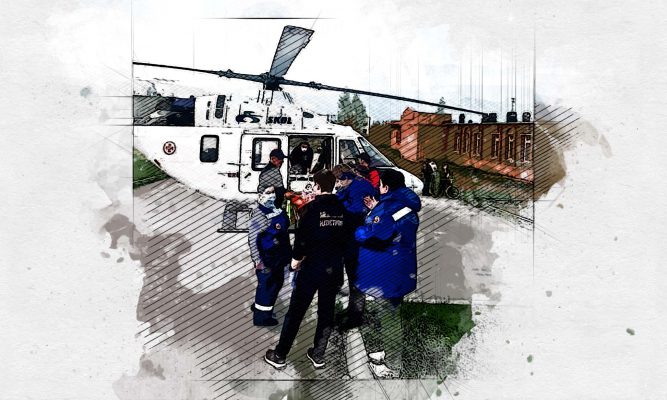 Вертолёт санавиации в Туле доставил пациента в больницу