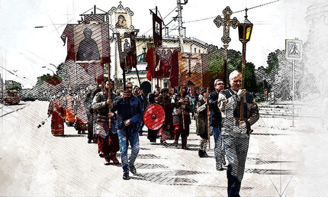 Тысячи орловцев прошли крестным ходом по Наугорскому шоссе