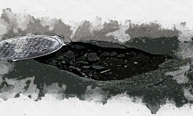 В Орле водителей предупредили об опасном провале на повороте с Васильевской