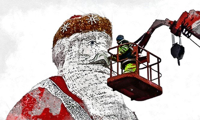 Великаны Дед Мороз и Снегурочка, наконец, обретают собственные лица