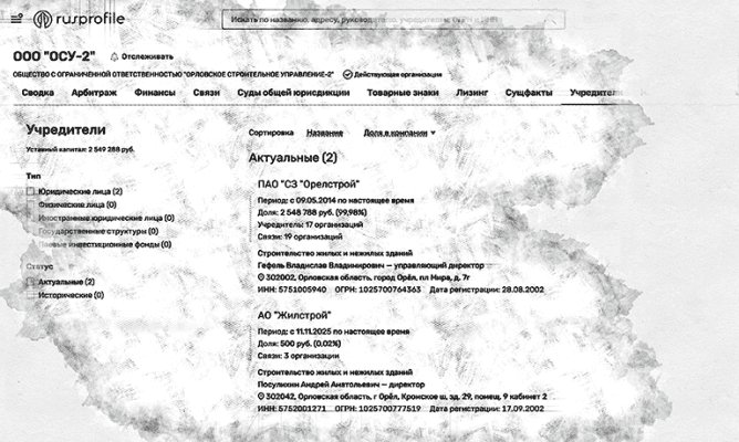 «Жилстрой» вошёл в число учредителей «дочки» крупнейшего орловского девелопера