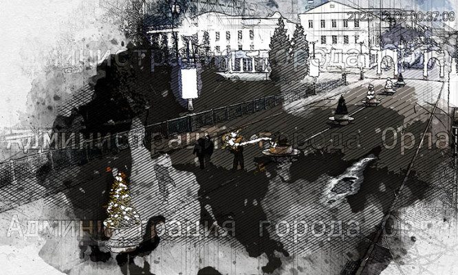 В Орле на украшенном мосту вандалы вырвали новогоднюю елку