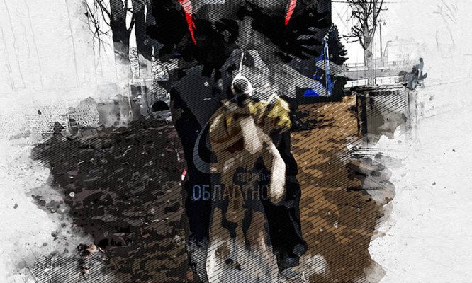 Пёс Гена стережёт подрядчика и будущий мемориал в центре Орла