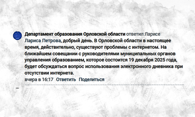 Орловцы жалуются на сбои в работе электронного дневника