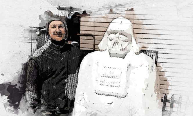 В Орле слепили из снега фигуру Дарта Вейдера