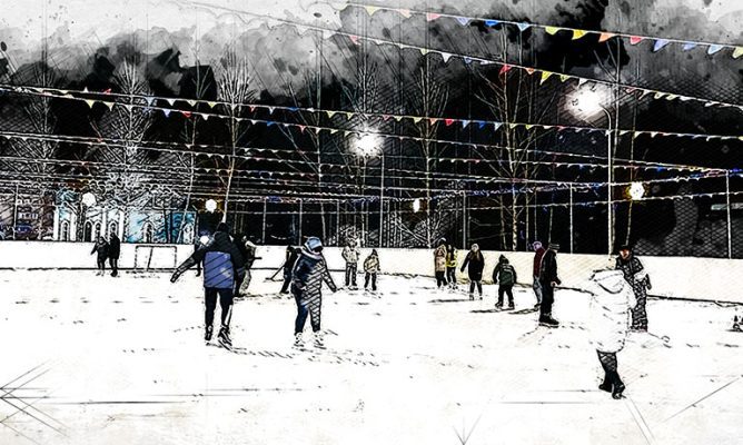 Под Орлом благодаря меценату открыли каток