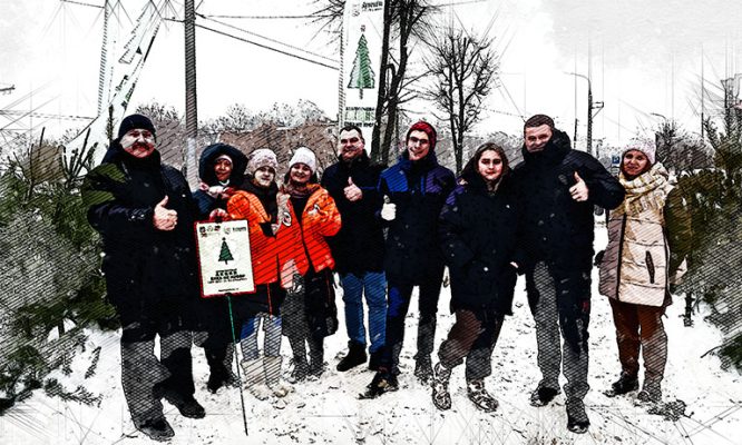 В Орле открыли 23 пункта для приёма новогодних ёлок на переработку