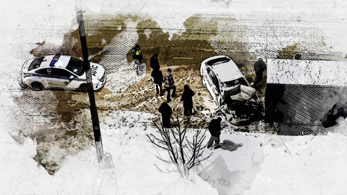 В Орле водитель скрылся с места ДТП после столкновения с грузовиком