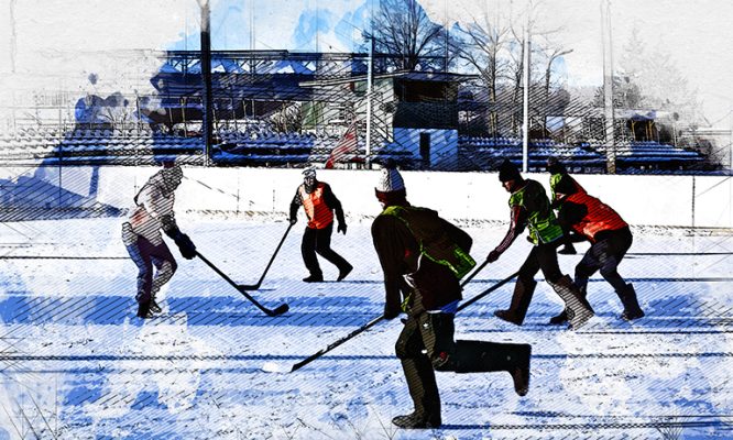 Под Орлом стартовал захватывающий турнир по хоккею на валенках