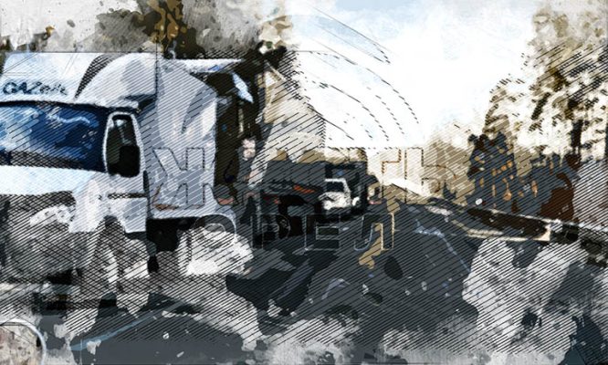 В Орле объездная Лужков встала в многокилометровой пробке