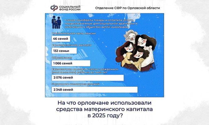 Соцфонд рассказал, на что орловцы тратят маткапитал