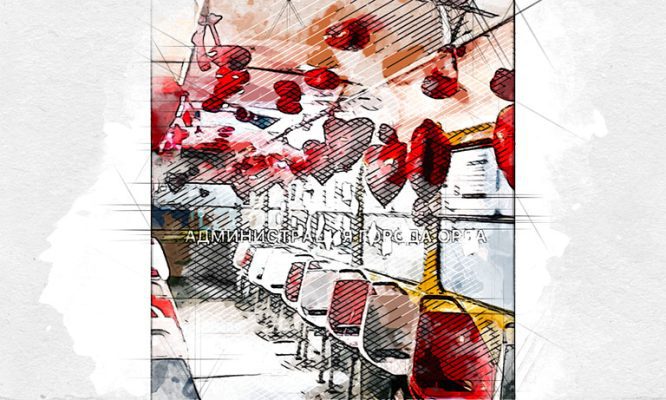 В Орле разъезжает «трамвай любви» с алыми сердцами