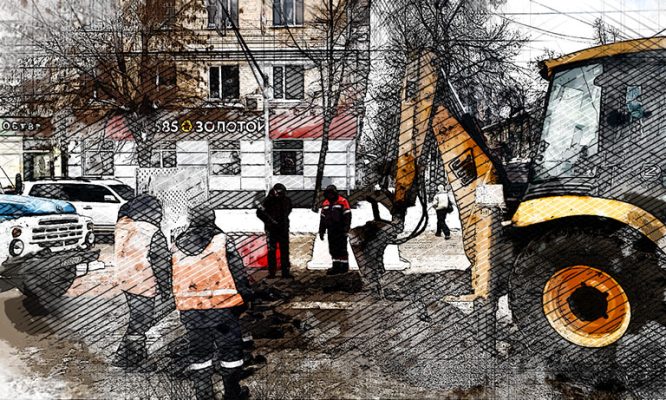 В Орле не стали перекрывать движение транспорта из-за ремонта на коллекторе