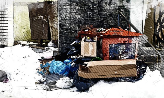 В Орле великого русского писателя освободили от мусорных мешков