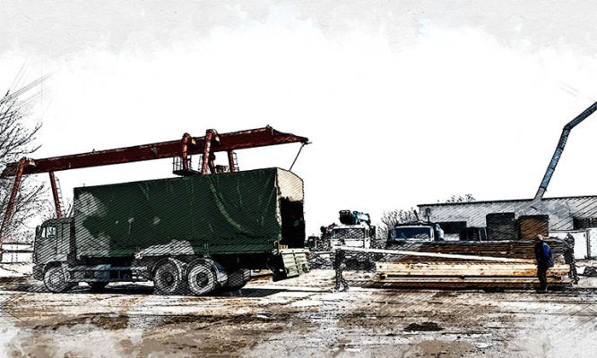 В Орле община Свято-Троицкого храма отправила на фронт КамАЗ стройматериалов