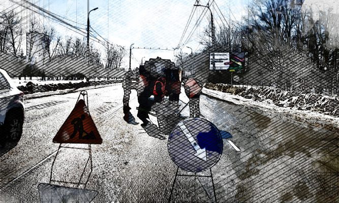 В Орле в круглосуточном режиме латают ямы