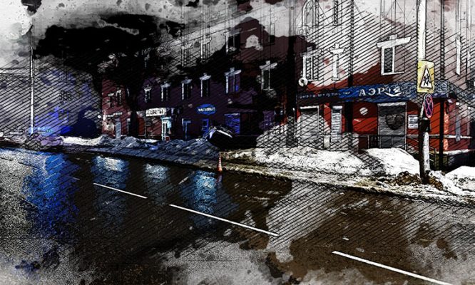 В центре Орла юная автоледи исполнила кульбит на Тойоте и упала на сугроб