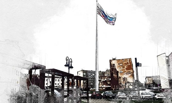 Гигантский флагшток приедет в Орёл из Калмыкии