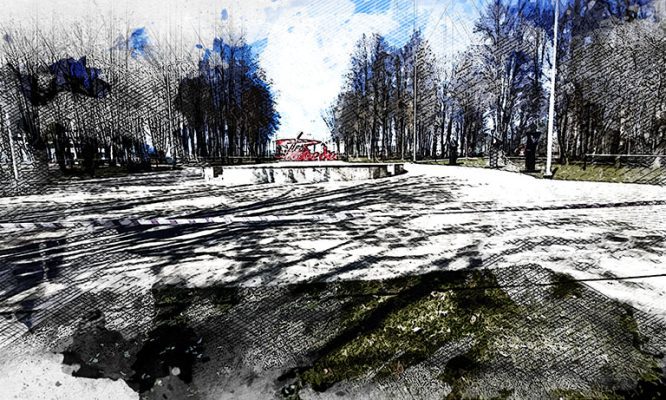 В парке Победы Орла подготовили место под бюст Сталину