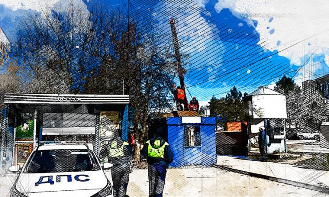 По решению суда снесли нелегальный павильон на Полесской в Орле