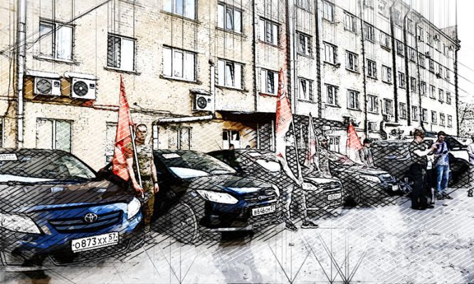 Из Орла отправили на фронт автомобили для запуска беспилотников