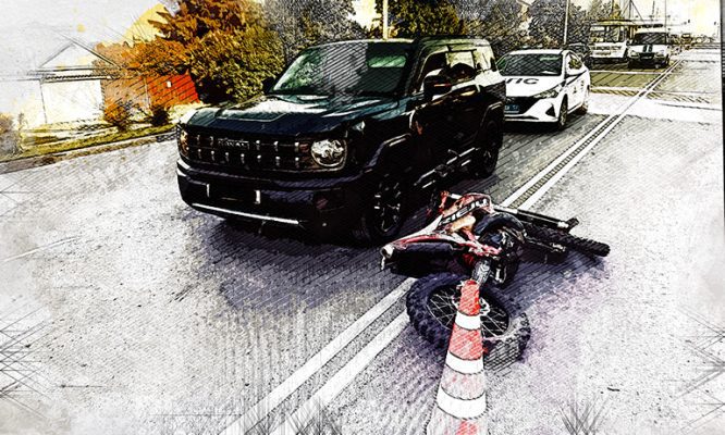 Под Орлом произошло тройное ДТП с мотоциклистом