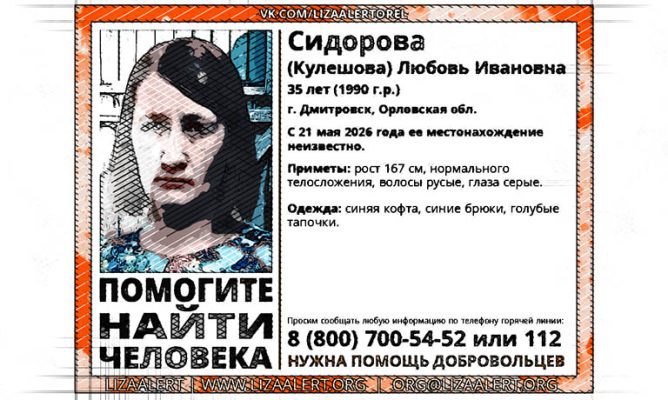 В Орле разыскивают Любовь в синем наряде