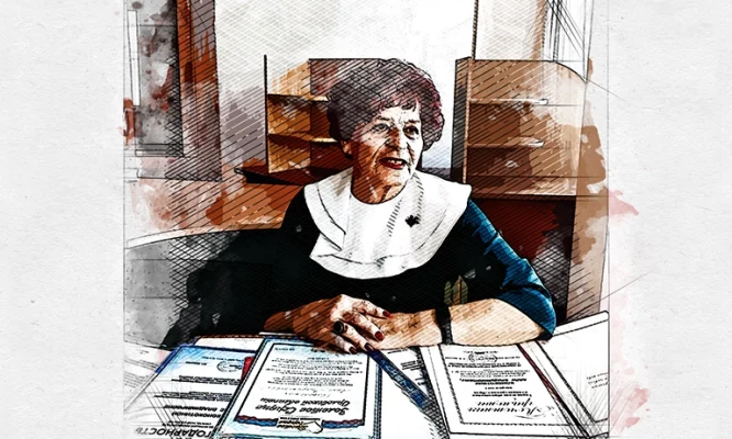 Старейший учитель Орла Алла Конокотина отметила на рабочем месте 85-летний юбилей
