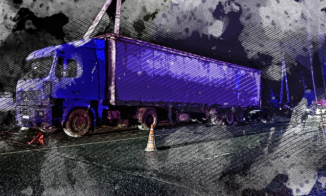 Под Орлом в ДТП с грузовиком погиб водитель иномарки