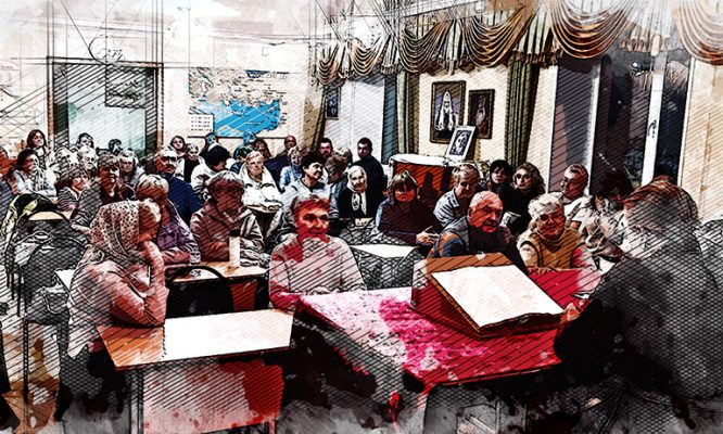 В Орле мужчины и женщины собрались в одном месте, чтобы избавиться от суеверий
