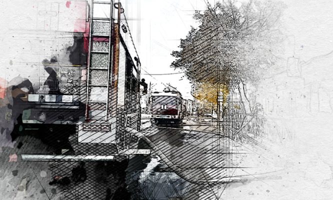 В Орле показали, как тушили пожар на Карачевской, из-за которого эвакуировали 400 детей